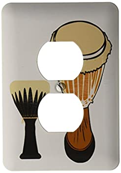【中古】【輸入品・未使用】3drose LSP _ 98551?_ 6?African Drums Jpgライトスイッチカバー|ムジカ&フェリーチェ店