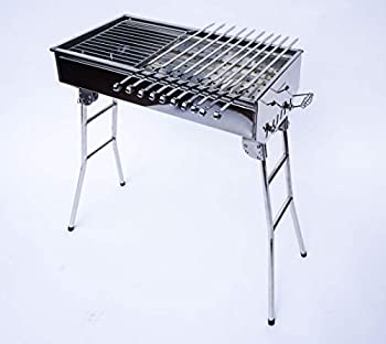 【中古】【輸入品・未使用】ステンレススチール チャコールグリル ケバブ BBQ ポータブル マンガル