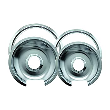 【中古】【輸入品・未使用】Range Kleen ドリップパン & トリムリング クローム 1 S / 6インチ パン & リング 1 L / 8インチ パン & リング - 4個パック