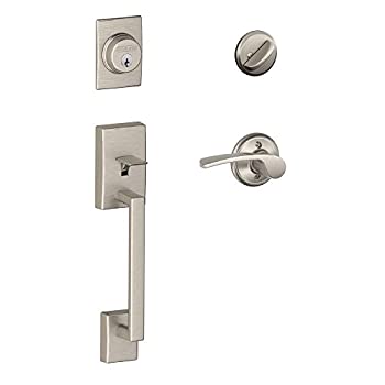 【中古】【輸入品・未使用】Schlage F60 CEN 619 MER RH Century Handleset with Merano Right Hand Lever Interior%ｶﾝﾏ% Satin Nickel Schlage (SCHT9) [並行輸入品]