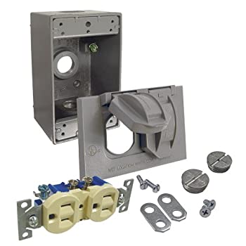 【中古】【輸入品・未使用】Hubbell-Bell 5839-5WRTR Duplex Receptacle Weatherproof Kit%ｶﾝﾏ% Gray by Hubbell Bell