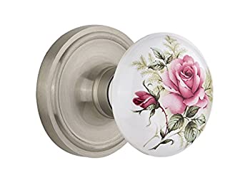 【中古】【輸入品・未使用】Nostalgic Warehouseクラシックロゼットwithローズ磁器ドアノブ Passage - 2.375%ﾀﾞﾌﾞﾙｸｫｰﾃ% 710885 1