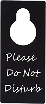 【中古】【輸入品・未使用】(10) - Do Not Disturb Door Hanger Black Plastic Box of 10｜ムジカ＆フェリーチェ店