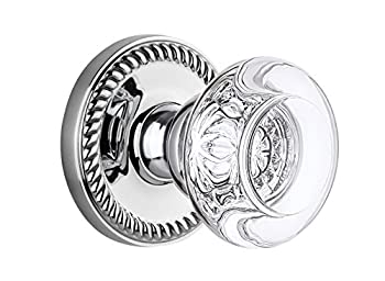 【中古】【輸入品・未使用】Grandeur (グランダー) ニューポートロゼット ボルドークリスタルノブ付き ダブルダミー 明るいクロム