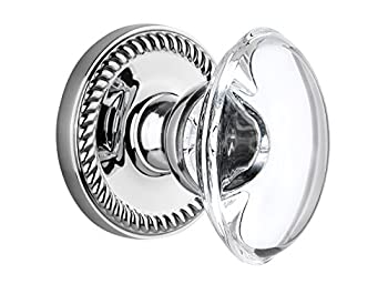 【中古】【輸入品・未使用】GrandeurニューポートRosette with Provenceクリスタルノブ、ダブルダミー、明るいクロム