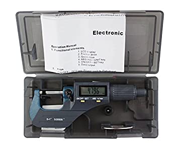 【中古】【輸入品・未使用】Accusize Industrial Tools - 0-1「/ 0?25ミリメートルX 0.00005」2キー電子デジタル外のマイクロメータ