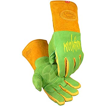 【中古】【輸入品・未使用】Caiman カイマン Revolution レボリューション WASABI グリーン ディア スプリット (鹿漉き革) コットンフリース ライナー Stick / MIG 溶接用