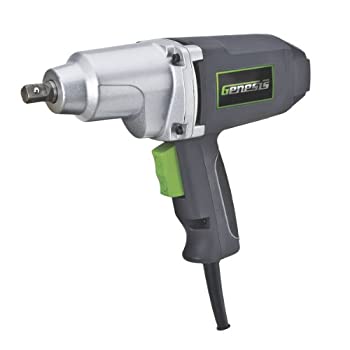 【中古】【インポート品・未当て嵌める】Genesis GIW3075K 7.5-Amp 1/2-Inch Impact Driver Kit with Detent Pin Anvil%ｶﾝﾏ% Grey/Green by Genesis [並行輸入品]