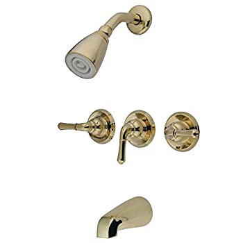 【中古】【輸入品・未使用】キングストン真鍮gkb231?Magellan 3ハンドル付きタブとシャワー蛇口、クロム GKB232 1