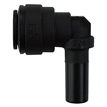 【中古】【インポート品・未当て嵌める】ジョン・お客さまSpeedfit pp221212e 3?/ 8?%ﾀﾞﾌﾞﾙｸｫｰﾃ% OD X 3?/ 8?%ﾀﾞﾌﾞﾙｸｫｰﾃ% OD黒いことポリプロピレンpush-to-connectプラグインエルボ( 10個
