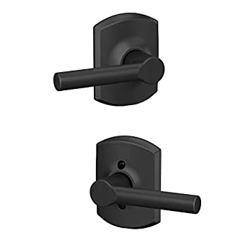 【中古】【輸入品・未使用】SCHLAGE F10 BRW 622 GRW グリニッジコレクション ブロードウェイパッセージロックレバー マットブラック