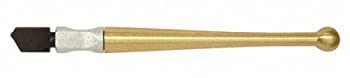 【中古】【輸入品・未使用】CRL Fletcherｮ %ﾀﾞﾌﾞﾙｸｫｰﾃ%Gold-Tip%ﾀﾞﾌﾞﾙｸｫｰﾃ% Designer IITM Wide Head Glass Cutter w/ Brass Handle - 1712 CRL [並行輸入品]