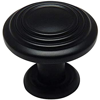 【中古】【輸入品・未使用】Cosmas 4122?FBフラットブラック3リングキャビネットハードウェアラウンドノブ???1???1?/ 4?"直径???25パック