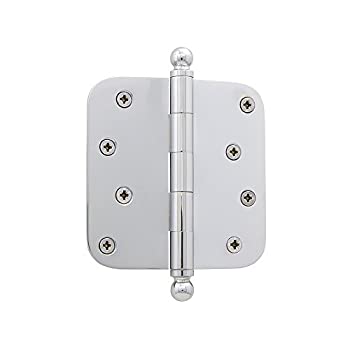 【中古】【輸入品・未使用】Grandeur Hardware 809011 4インチ ボールチップ 住宅用蝶番 半径5/8インチ 4インチ x 4インチ 明るいクロム