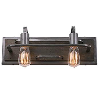 【中古】【輸入品・未使用】Lofty 2-light Bath / Vanity器具???スチール仕上げ|ムジカ&フェリーチェ店