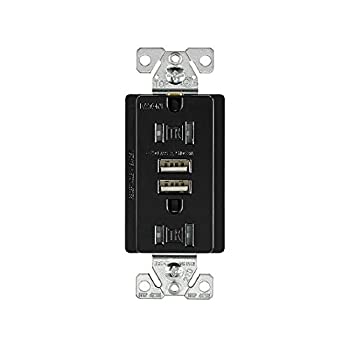 【中古】【輸入品・未使用】Eaton TR7755BK 15 Amp 125V Combination USB 3.1A Charger with Duplex Receptacle%ｶﾝﾏ% Black by Eaton