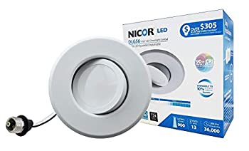 【中古】【輸入品・未使用】NICOR Lighting DLG56-10-120-4K-WH 4000K LED Gimbal Recessed Retrofit Downlight Kit Dimmable%ｶﾝﾏ% 5%ﾀﾞﾌﾞﾙｸｫｰﾃ%/6%ﾀﾞﾌﾞﾙｸｫｰﾃ% [並行輸入品] 19,876円