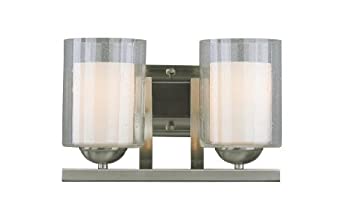 【中古】【輸入品・未使用】Woodbridge Lighting 53112-STN Cosmo 2-Light Bath Light%ｶﾝﾏ% Satin Nickel by Woodbridge Lighting [並行輸入品]