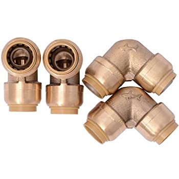 【中古】【インポート品・未当て嵌める】Sharkbite u248lfa 90度鉛無償性push-to-connectエルボ、1?/2in、4容器に並べる