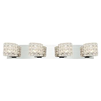 【中古】【輸入品・未使用】Prizm 1-light Vanity???クローム仕上げ、クリアクリスタルガラスシェード 4-Light シルバー 23922LEDD-CH/CCL 1|ムジカ&フェリーチェ店