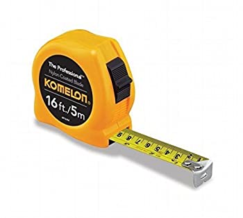 【中古】【輸入品・未使用】Komelon 4916IM The Professional 16フィート メートル目盛 パワーテープ イエロー 4パック