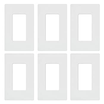 【中古】【インポート品・未当て嵌める】Lutron CW-1-WH-6 ウォール一皿 6容器に並べる 白いこと 6枚