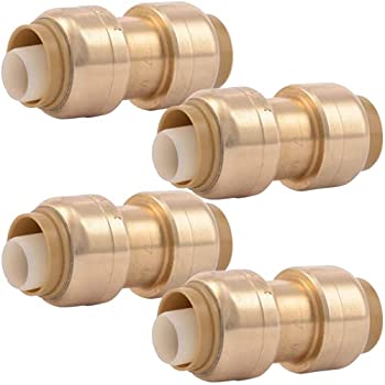 【中古】【輸入品・未使用】SharkBite U008LFA4 チューブカップリング 1/2インチ プッシュ・トゥ・コネクト、Psi、Dzr鉛フリー 200度F 1/2インチ 4個入り 真鍮