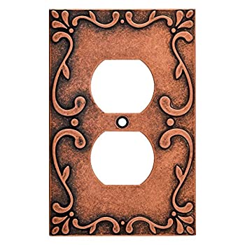 【中古】【輸入品・未使用】(3 Pack%ｶﾝﾏ% Sponged Copper) - Franklin Brass W35071V-CPS-C Classic Lace Single Duplex Wall Plate/Switch Plate/Cover (3 Pack)%ｶﾝﾏ% Spon