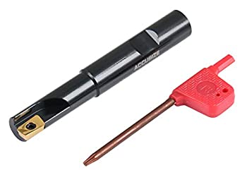 【中古】【輸入品・未使用】Accusize Industrial Tools - 1/2%ﾀﾞﾌﾞﾙｸｫｰﾃ% ×1/2%ﾀﾞﾌﾞﾙｸｫｰﾃ% シャンク挿入/ wの90°スクエアショルダーインデックス可能なエンドミル