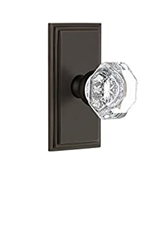 【中古】【輸入品・未使用】Grandeur 810756?CarreプレートPassage withシャンボールクリスタルノブアンティークピューター PRIVACY 2.375 825285 1