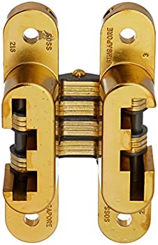【中古】【インポート品・未当て嵌める】Soss 2164 1in x 4-5/8in 高耐久 インビジブルヒンジ 1-3/8in 部屋の入り口用 繻子金管楽器完成