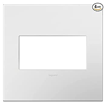 【中古】【輸入品・未使用】Legrand Adorne awp2gwh4?2ギャング壁プレート4パック光沢ホワイト