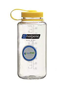 【中古】【インポート品・未当て嵌める】Nalgene Wm Water Bottle (Clear w/ Yellow Lid%ｶﾝﾏ% 32 薬局衡オンス)