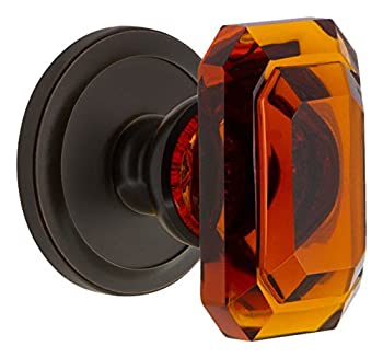 【中古】【輸入品・未使用】Grandeur 827799 Circulaire Rosette Passage バゲットクリスタルノブ 流行に左右されないブロンズ製 2.375｜ムジカ＆フェリーチェ店