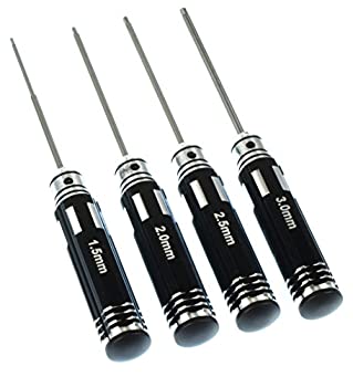 【中古】【輸入品・未使用】Apex RC Products 4pc 1.5mm 2.0mm 2.5mm 3.0mm Metric Allen Key Set W/ Aluminium Handles 2740