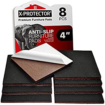 【中古】【インポート品・未当て嵌める】ノン横すべり調度品パッドx-protector割り増し金8個4?%ﾀﾞﾌﾞﾙｸｫｰﾃ%調度品パッド。Best調度品Grippers???Selfadhesive天然ゴム足長椅子Stoppers???比類のない人的な家