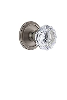 【中古】【輸入品・未使用】Grandeur 809957 Circulaire ロゼットダミー フォンテーヌブルークリスタルノブ アンティークピューター