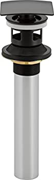 【中古】【輸入品・未使用】Delta Faucet 72175-BL N/A スクエアプッシュポップアップ オーバーフロー付き マットブラック