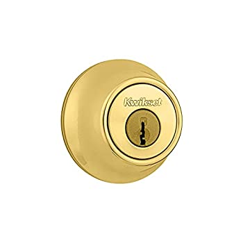 【中古】【輸入品・未使用】KWIKSET 96650-494 セキュリティダブルシリンダーデッドボルト 光沢真鍮
