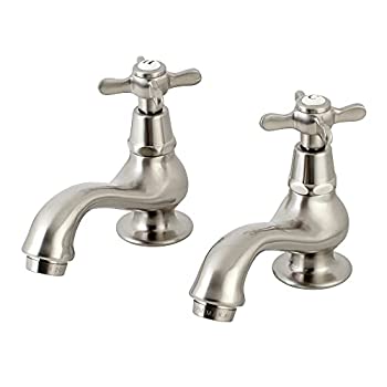 【中古】【輸入品・未使用】キングストン真鍮ks1108bexエセックス盆地タップ蛇口クロスハンドル付き、サテンニッケル|ムジカ&フェリーチェ店