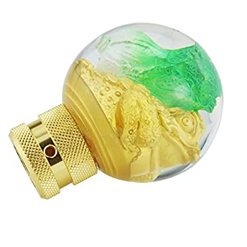 【中古】【輸入品・未使用】Abfer シフトノブ汎用 ブキャベツゴールドギア スティック レバー シフター ノブ車の車両