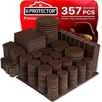 【中古】【インポート品・未当てはめる】X-PROTECTOR 357 天下太平 割り増し金 馬鹿でかいな容器に並べる フェルト調度品パッド!主としての大きな大いさの調度品の脚用フェルトパッド - 比類のない人的な木製床プロテク