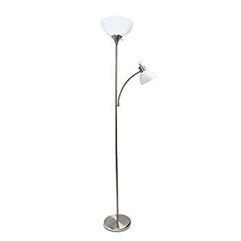 【中古】【インポート品・未当て嵌める】Simple Designs Home LF2000-BLK 立ち会い場 照明ランプ 読みもの ともし火 付き添い人 黒いこと しろがね色 LF2000-BSN 1
