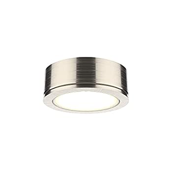 【中古】【輸入品・未使用】Dals照明6001?PowerLED 3?%ﾀﾞﾌﾞﾙｸｫｰﾃ% Wide統合LED下キャビネットPuck、ボタン、 シルバー 6001-SN 1
