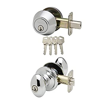 【中古】【輸入品・未使用】Copper Creek EKDB141PS ドアノブ 同一鍵 光沢ステンレス｜ムジカ＆フェリーチェ店