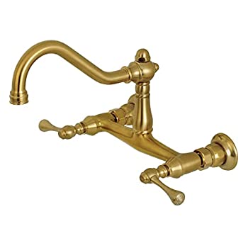 【中古】【輸入品・未使用】Kingston Brass KS3247BL ヴィンテージ 8インチ センター壁取り付け ベッセルシンク蛇口 8-1/2インチ 注ぎ口リーチ サテン真鍮 63,378円
