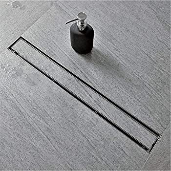 【中古】【輸入品・未使用】LinearシャワーDrain with Removable波パターンGrate、36-inch、Brushed 304ステンレススチール、調整可能平準化フィート、ヘアStrainer 24-In B