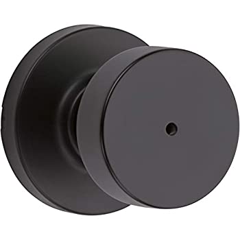 【中古】【インポート品・未当て嵌める】Kwikset 97300-935 Pismo 部屋の入り口ノッブ ラウンド つや消し黒いこと