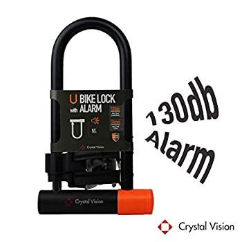 【中古】【インポート品・未当て嵌める】Crystal Vision SHBLA 耐候性 切り取り押しとどめる 大音の大きさ 130db 目覚まし時計 14粍 高耐久 自動自転車 U鍵を掛ける マウント保持者付き添い人 オート手\u0026ディス手 ア