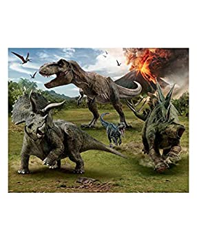 5316 Jurassic World ジェラシックワールド 恐竜 壁紙 クロス 糊なし ウォールペーパー 244cm X 305cm 並行輸入品 卸直営